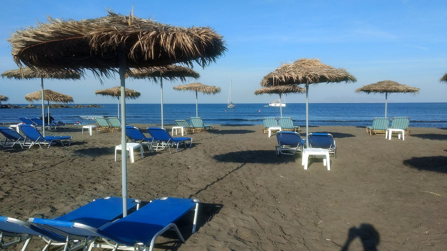 Santorini fekete homok